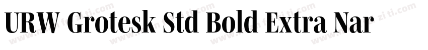 URW Grotesk Std Bold Extra Narrow字体转换